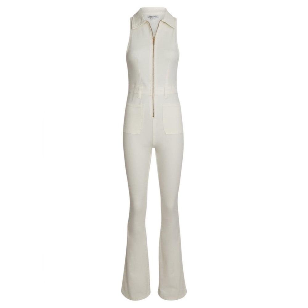 WeWoreWhat White Denim Jumpsuit